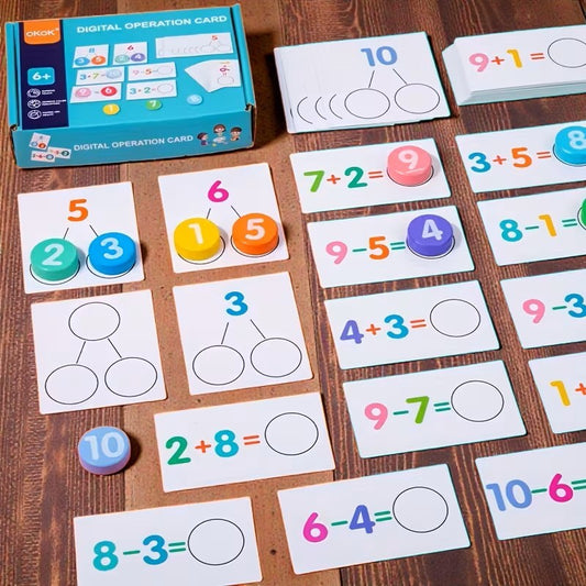 Wooden Math Learning Cards
